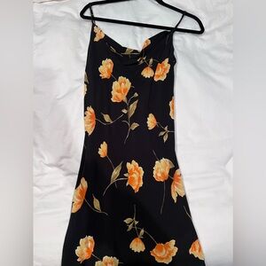 Floral, Cowl neck, mini dress